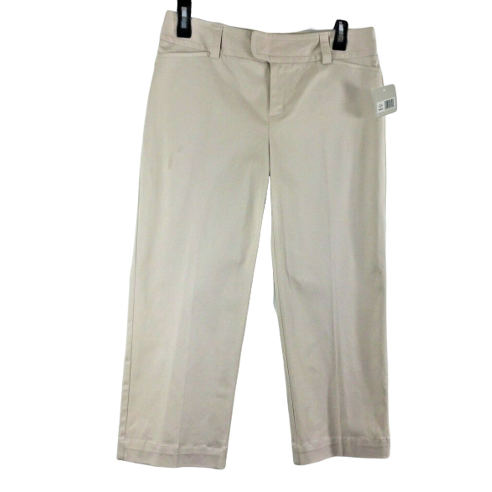 Madison Crop Khaki Pants Womens Size 4 Casual Comfy NWT
